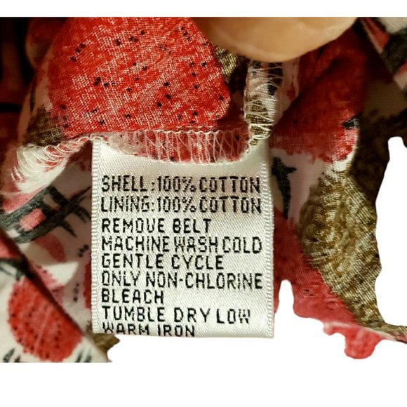 Talbots Fall Floral Square Neck Dress size 16 100%Cotton - Picture 9 of 9